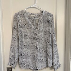 Joie Monochrome Patterned Blouse